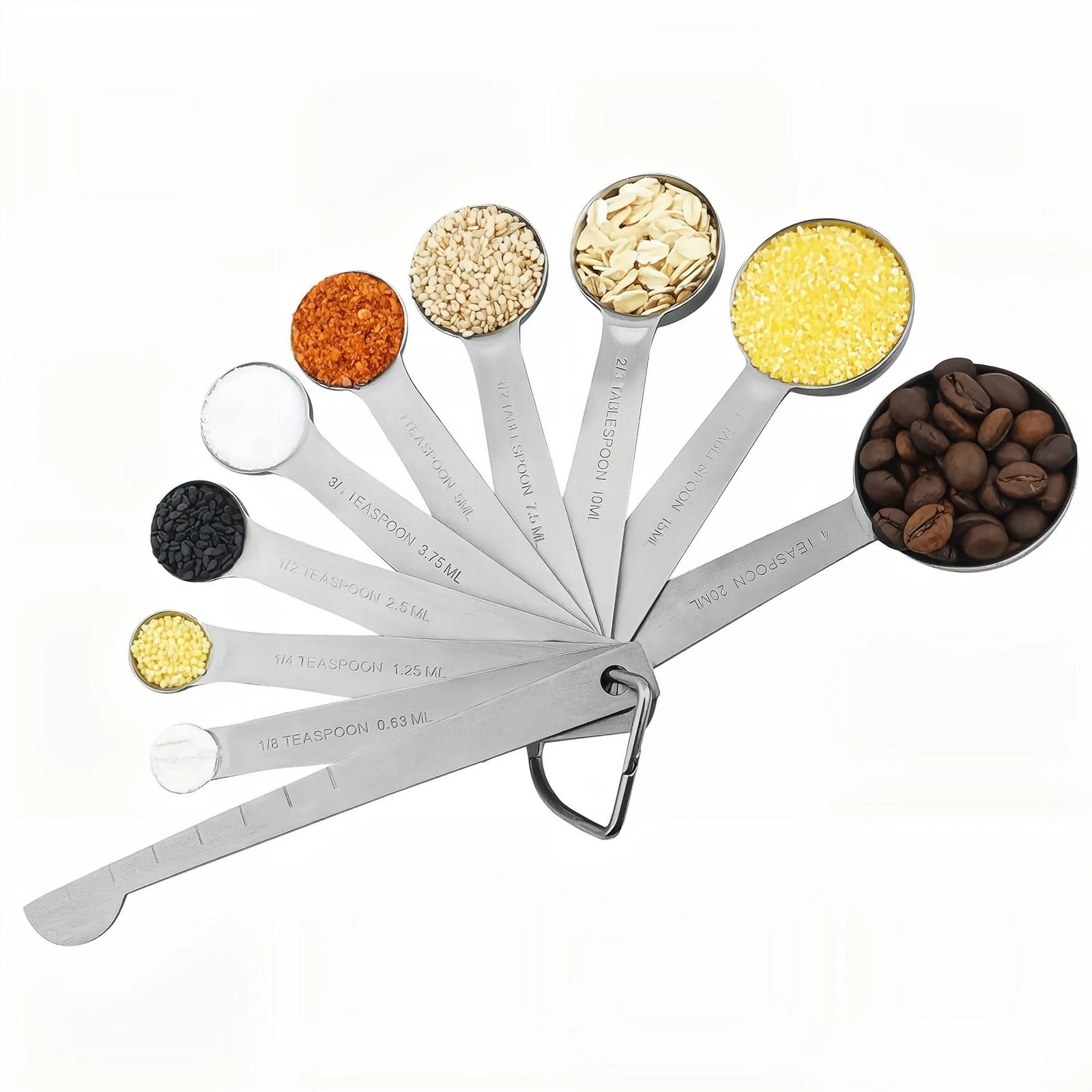 Measuring Spoons Set 10, 18/8 Stainless Steel Measuring Spoons Set with Level...