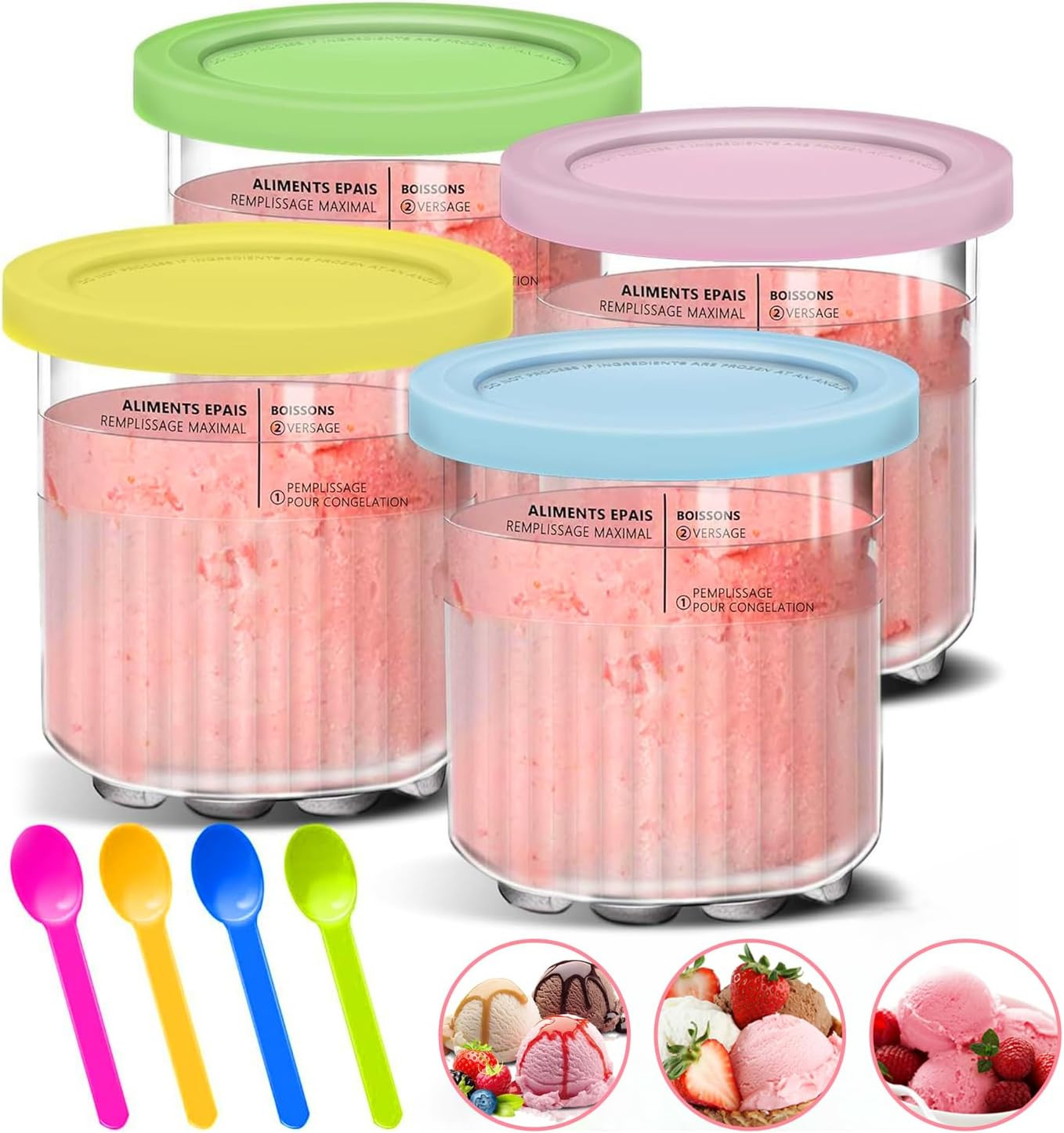 Contenitori Ricambio Ninja Creami Deluxe NC501EU 4 Pz - Alta Qualità