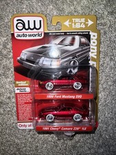 LE Auto World True 1/64 Pony Power 86 SVO Mustang 91 Camaro Z28 Target Chase