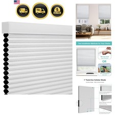 Blackout Cordless Cellular Shades for Windows,Honeycomb Blinds with Thermal I...