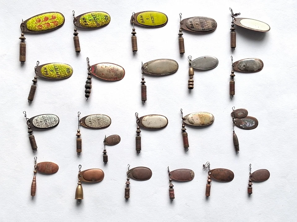 22 alte Spinner DAM EFFZETT MEPPS 4 bis 16g zum neu beringen r als Ersatzteile - Bild 2 von 4