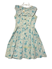 Vintage Cotton Flair Dress Dress Retro Floral Modest Cottagecore READ
