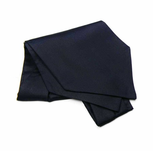 ASCOT UOMO TINTA UNITA BLU SETA FOULARD DA COLLO CASHE COL BLUE VARI TONALITA - Picture 3 of 15