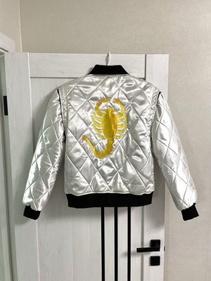Vintage 2011 Drive Movie Ryan Gosling Scorpion Satin Quilted Bomber Jacket Size