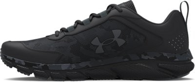 Under Armour Men's UA Charged Assert 9 Camo Sneaker Black/Black/Pitch Gray - - Picture 2 of 5