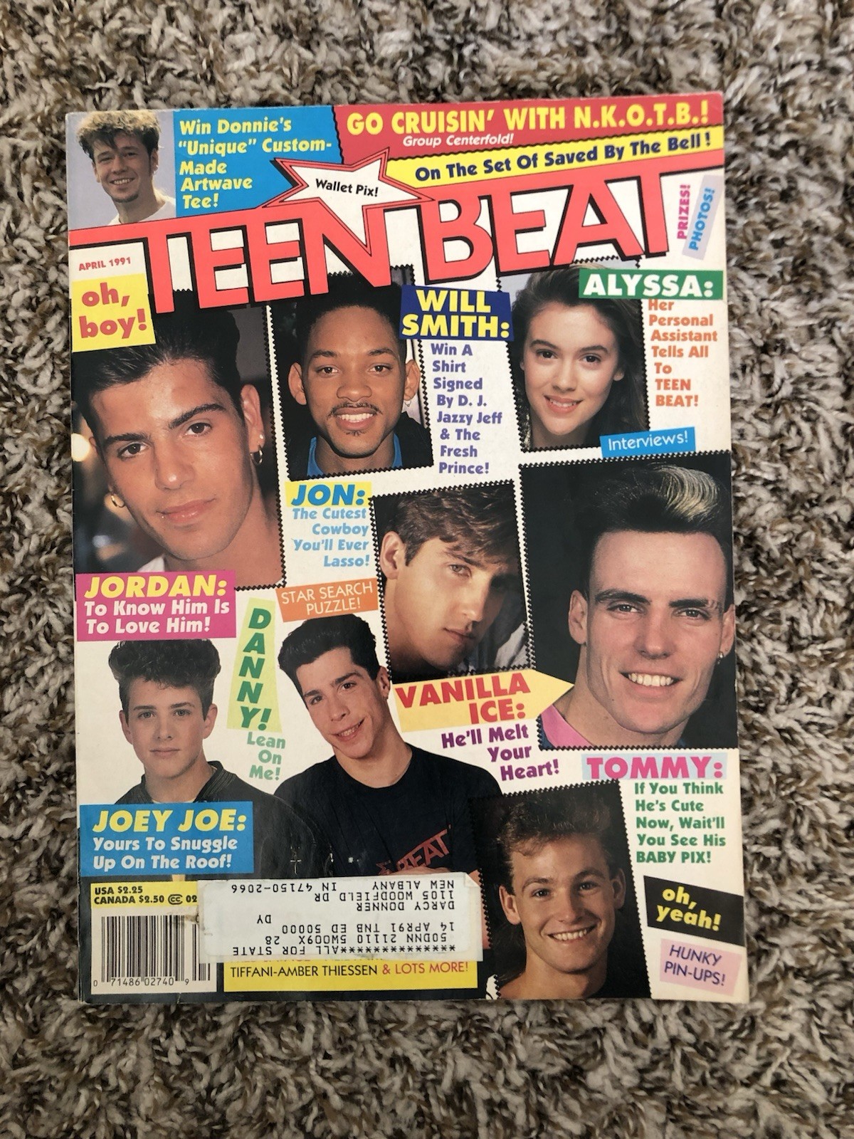 Teen Beat Magazine - April 1991 - NKOTB, Will Smith, Alyssa Milano, Vanilla Ice