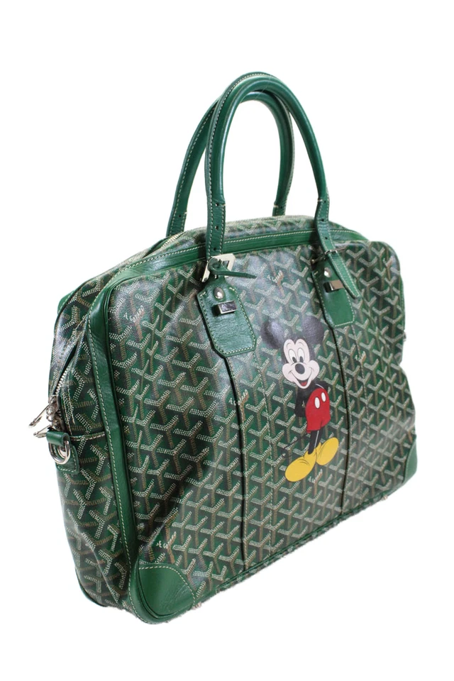 Bolsa de mão Goyard feminina Goyardine padrão embaixada verde combo - Imagem 4 de 4