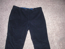 CHAPS RALPH LAUREN Black Brushed Cotton Flat Front PANTS 38x30 (actual 36x30)
