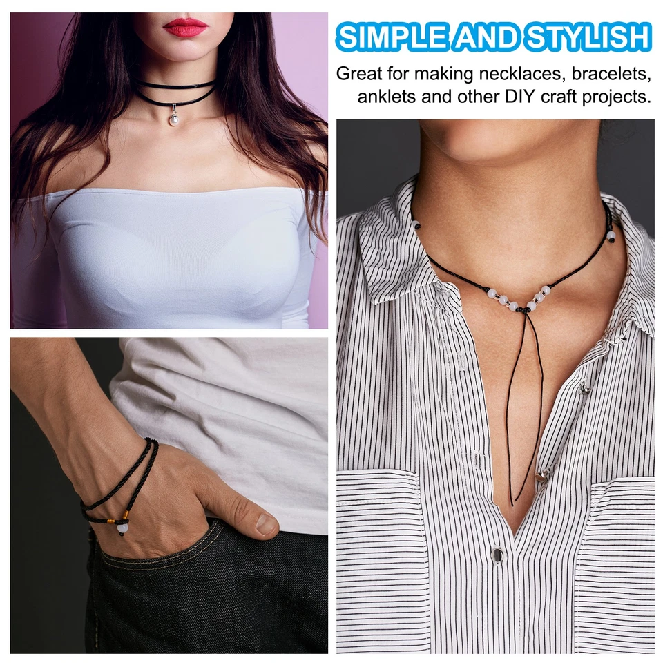 Cuerda de nailon trenzada de 0,8 mm x 426 pies para pulseras, amarilla Foto 3 de 4