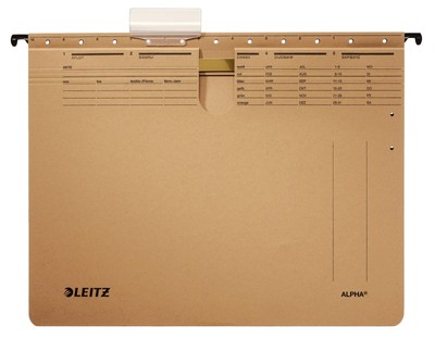 Leitz Alpha 19143000 Suspension File Commercial Cardboard Natural Brown Pack of 
