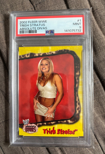 2002 FLEER WWE TRISH STRATUS ABSOLUTE DIVAS PSA 9,  Card #1