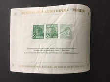 SCHNEIDER-AUKTION/ESSEN GEDENKBLOCK 1979 ALL. BESETZUNG PROBEDRUCKE GR&Uuml;N xd66