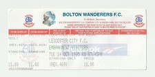 24/10/1995 Complete Ticket : Bolton Wanderers v Leicester City