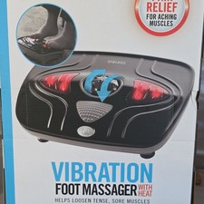 HoMedics Vibration Foot Massager with Heat, Pain Relief, Black