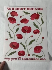 Taylor Swift - “Wildest Dreams ” Canvas Poster Print Unframed 8” X 10”