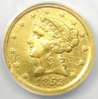 1853-D Liberty Gold Half Eagle $5 - ANACS VF30 Detail - Rare Dahlonega Coin!