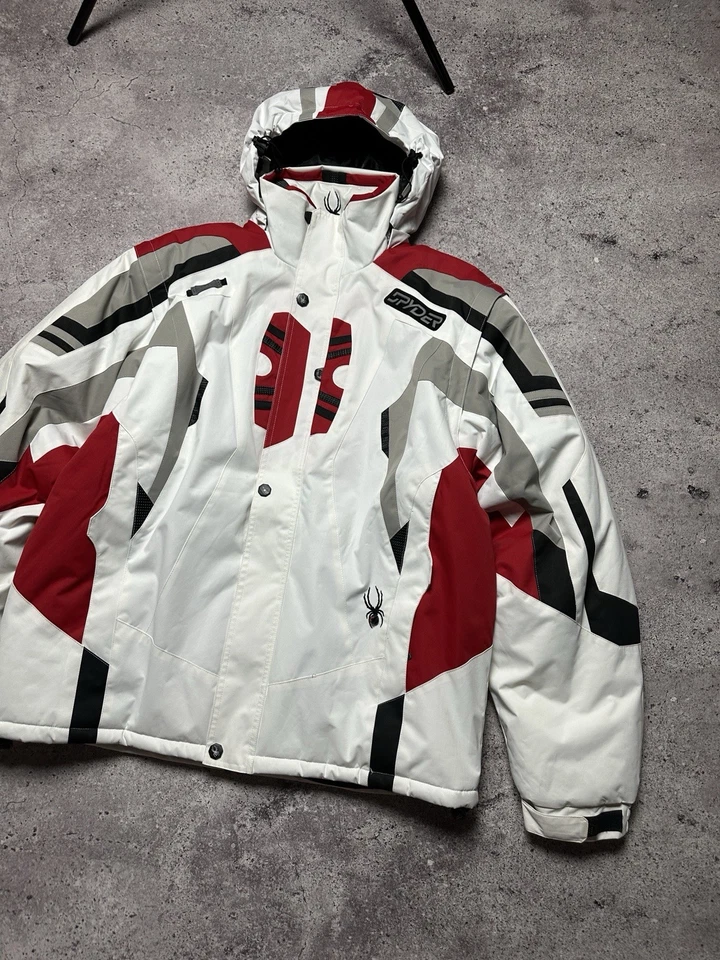 Spyder Men Ski Jacket XXL Sz 56 Winter Hoodie 2-in-1 Removable Sleeves Men - Image 2 of 4