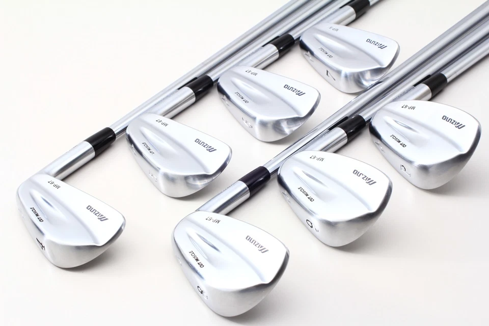 Juego de plancha 7 piezas MIZUNO MP-67 4-5-6-7-8-9-PW extra rígida flexible rifle 6,5 hierros diestros Foto 3 de 4