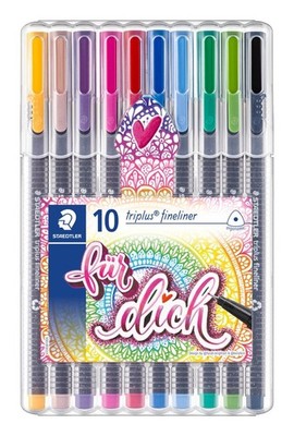 STAEDTLER Fineliner triplus meTime, Strichbreite ca. 0,3 mm, 10er Set