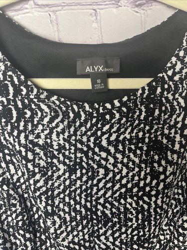 Abito donna Alyx Fit & Flair senza maniche taglia 16 \ nero\ bianco\ rosso - Foto 5 di 12