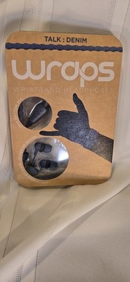 WRAPS Talk Wristband Bracelet In-Ear Headphones (with Mic) - Denim