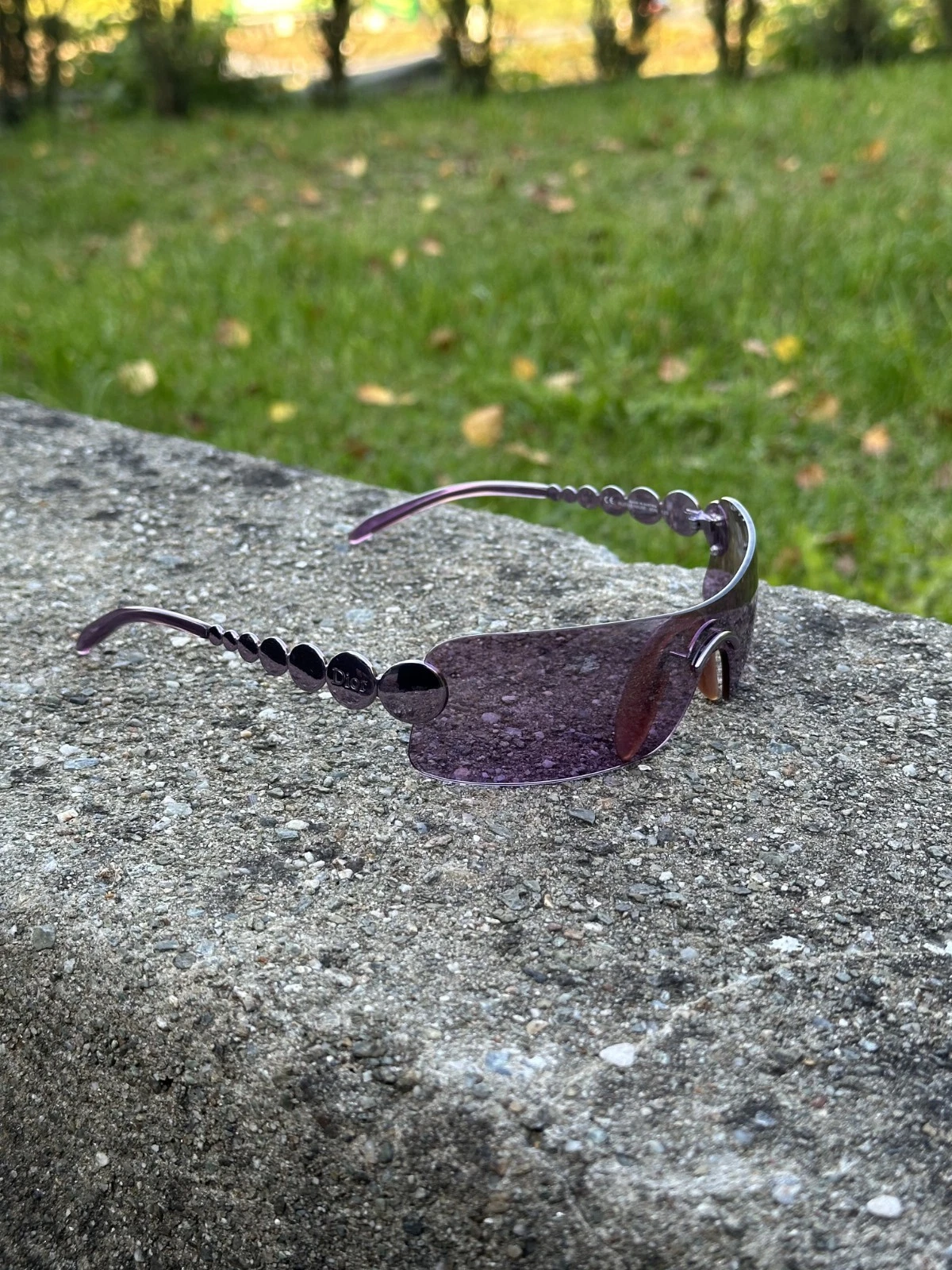 Dior — Vintage Christian Dior Sunglasses Ruthenium 80N 120 Purple