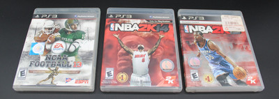 PlayStation 3 NBA & Football Games (lot of 3) NCAA, NBA2K14 & 2K15