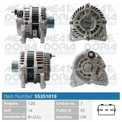 Meat & Doria Generator FüR Nissan Juke F15 1.6 Qashqai +2 I J10 JJ10 E11 NE11-image