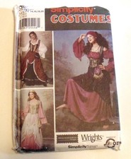 Simplicity 9966 Adult Costume Pattern-Gypsy-Wench-Princess-Women's 14-20-Uncut