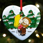 Personalized Gifts For Couple Ceramic Ornament Kissing You 3x3 inch