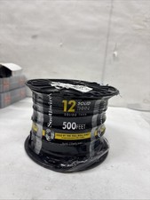Southwire 500-ft 12 -AWG Black Solid Copper THHN wire  By-the-roll 