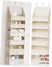 Over the Door Organizer, 6-Shelf Closet Hanging Storage with 13 1 PACK Beige