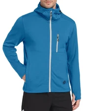 Men's Winter Lightweight Warm Fleece Running Jacket Breathable Hooded Thermal...