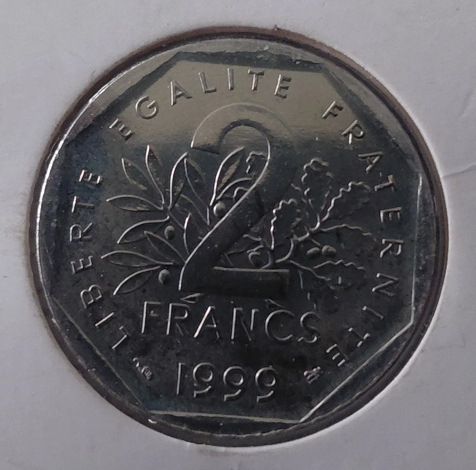FRANCE 1999 - 2 FRANCS SEMEUSE NICKEL - Photo 1/1