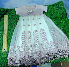FANCY long PARTY DRESS  FOR 3 to 6 mos BABY BEAUTIFUL