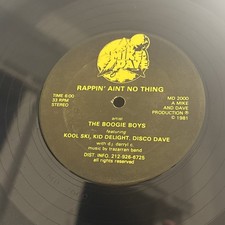 Boogie Boys - Rappin' Aint No Thing 12" Single (1981) Mike & Dave MD-2000 NM/VG+