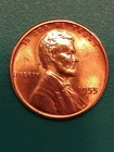 1955-S Lincoln Wheat Back ERROR REV Large Die Break BRILLIANT RED UNCIRCULATED