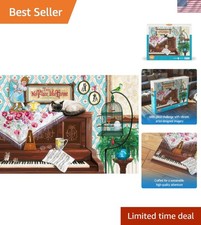 Engaging Piano Cat Jigsaw Puzzle for Adults - 1000 Unique Eco-Friendly Pieces