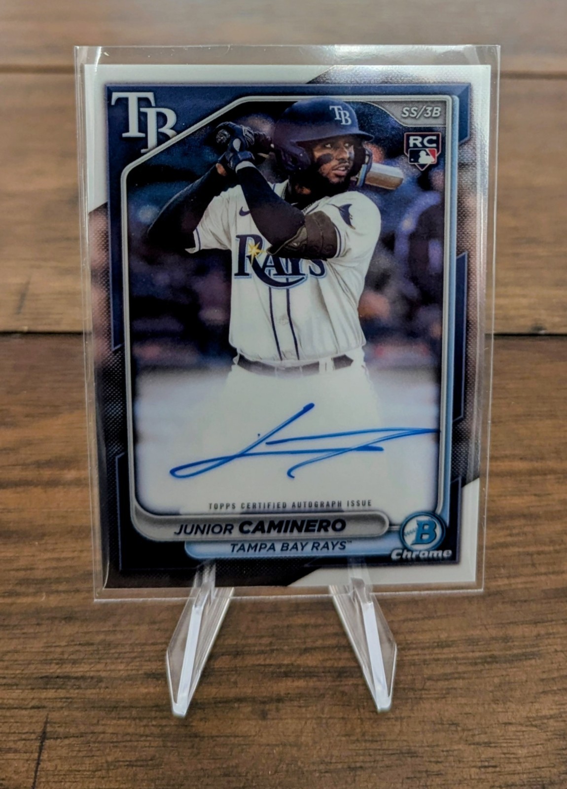 2024 Bowman Chrome Rookie Autograph Junior Caminero #CRA-JCA (AU, RC)