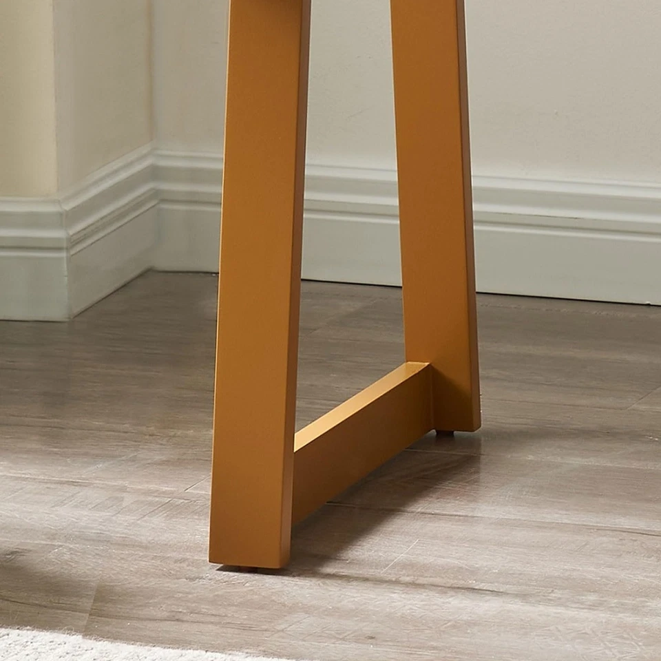 Kings Brand Furniture Square Side End Table, Bedside Sofa Table, Honey Mustard - Image 3 of 4
