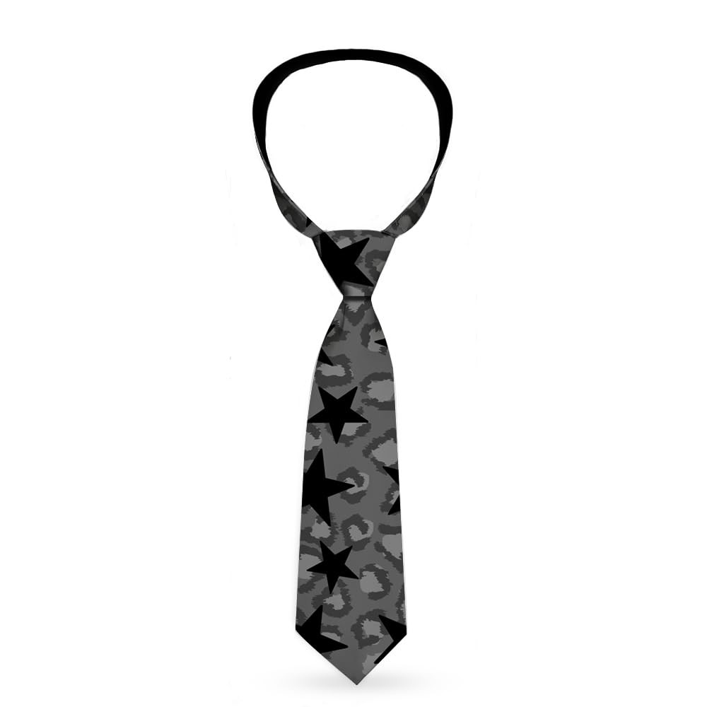 Necktie Standard - Cheetah/Stars Gray/Black ACC NEWAnother great item from Rarewaves USA | Free delivery!