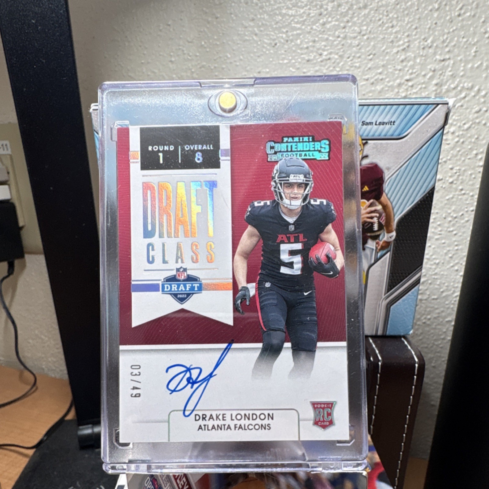 Panini Contenders 2022 Drake London Rookie Autograph Draft Class On Card /49