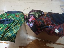 Vtg Scarf Lot Vera Bradley, Floral Made Italy And Christmas 