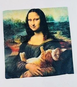 Mona Lisa/Cat Decorative Throw Pillow Cover Case Decor/Accent Pillow Tapestry