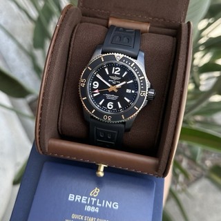 Breitling Superocean Ref: U17368 Black Steel & Rose Gold 46mm Automatic Watch