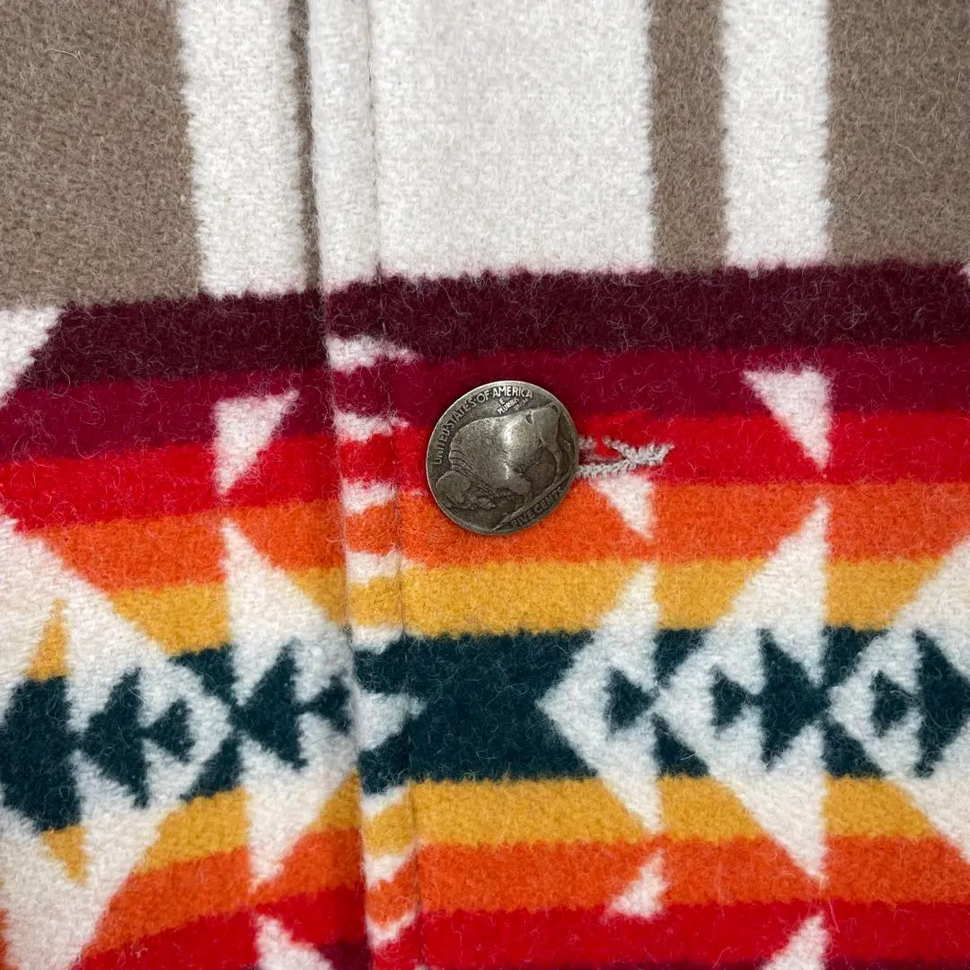 PENDLETON Wool Native Pattern Coat XL Multicolor … - image 7