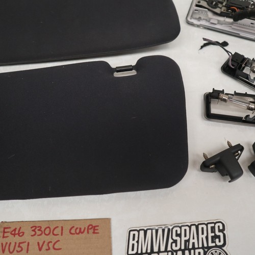 BMW 3 SERIES E46 COUPE SPORT BLACK ANTHRACITE SUN VISORS BLINDS - Imagen 12 de 17
