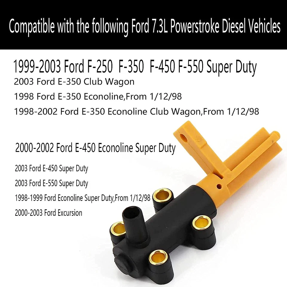 Juego de válvulas de drenaje separadoras de agua de tazón de combustible para Ford F250 F350 F450 F550 1999-2003 Foto 3 de 4