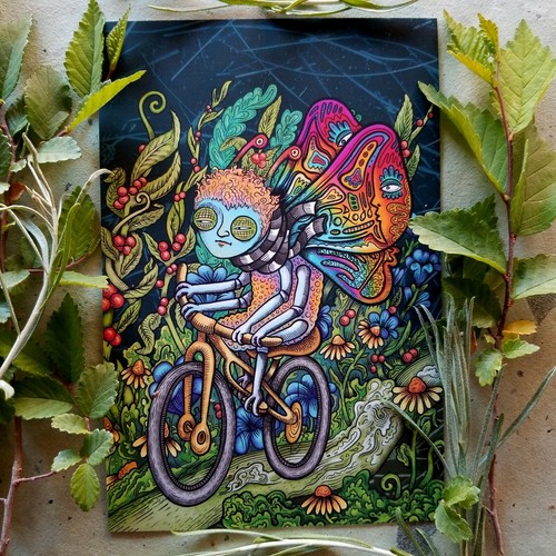 Postales - Mini Impresión Artística - Divertidas, únicas, artísticas, animales, tema de la naturaleza. - Imagen 11 de 29
