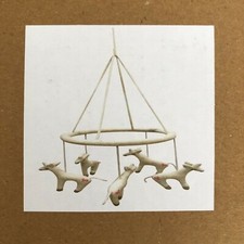 Frolics Kids Collection Knit Unicorn Baby Crib/Cot Mobile Ivory Gold Pink Girl